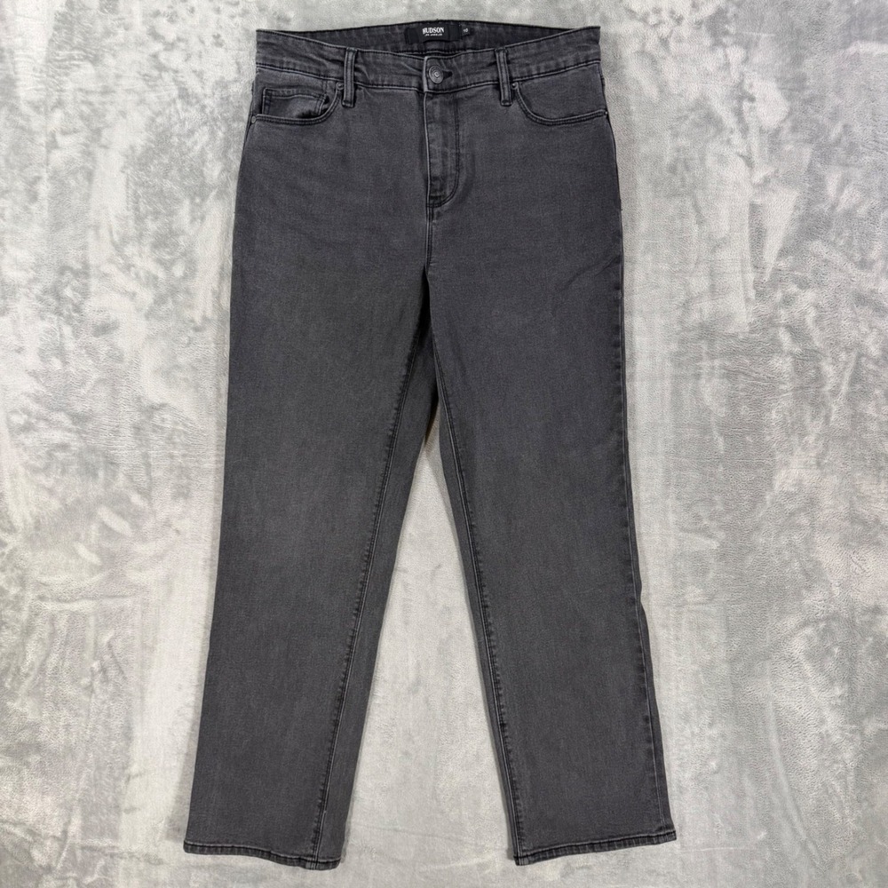 Hudson Straight Leg Jeans Women's Size 10 Charcoal Gray Stretch Denim Pants